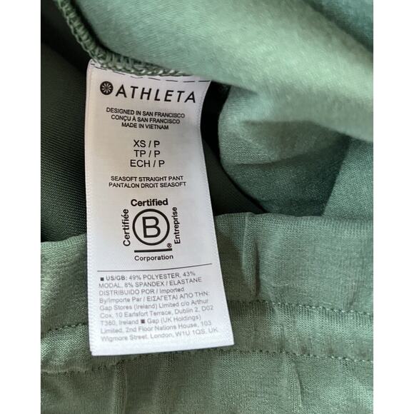 Athleta Seasoft Outfit VNeck Sweatshirt Straight Crop Pant XS SMALL *READ - Picture 9 of 13